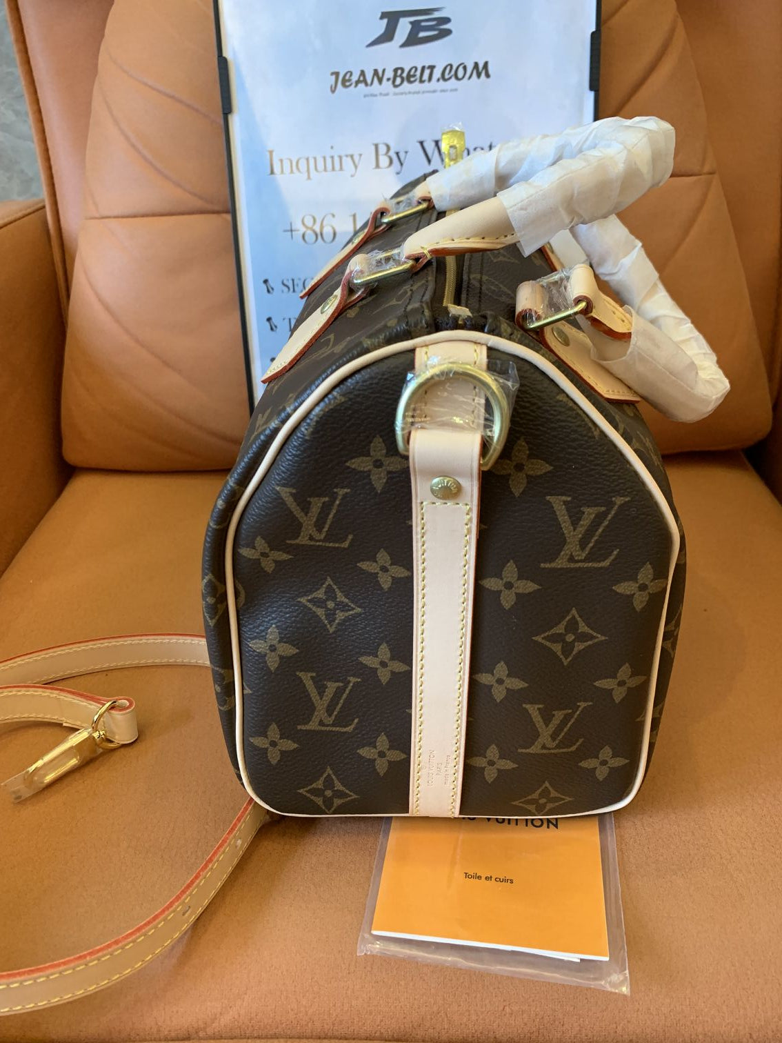 Louis Vuitton speedy duffle 25 brown canvas leather