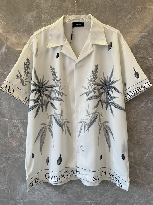 Amiri white botanical print shirt