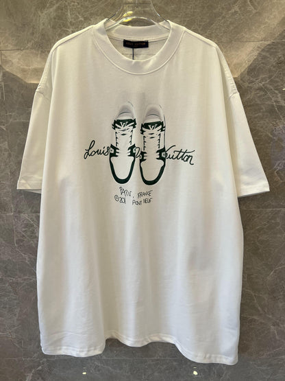 Louis Vuitton pont neuf white graphic t-shirt