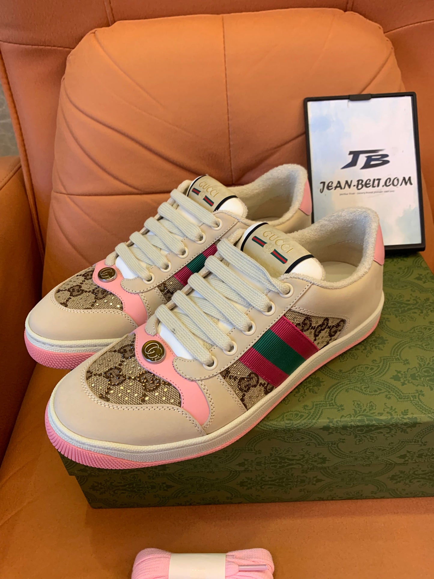 Gucci Screener distressed effect sneakers