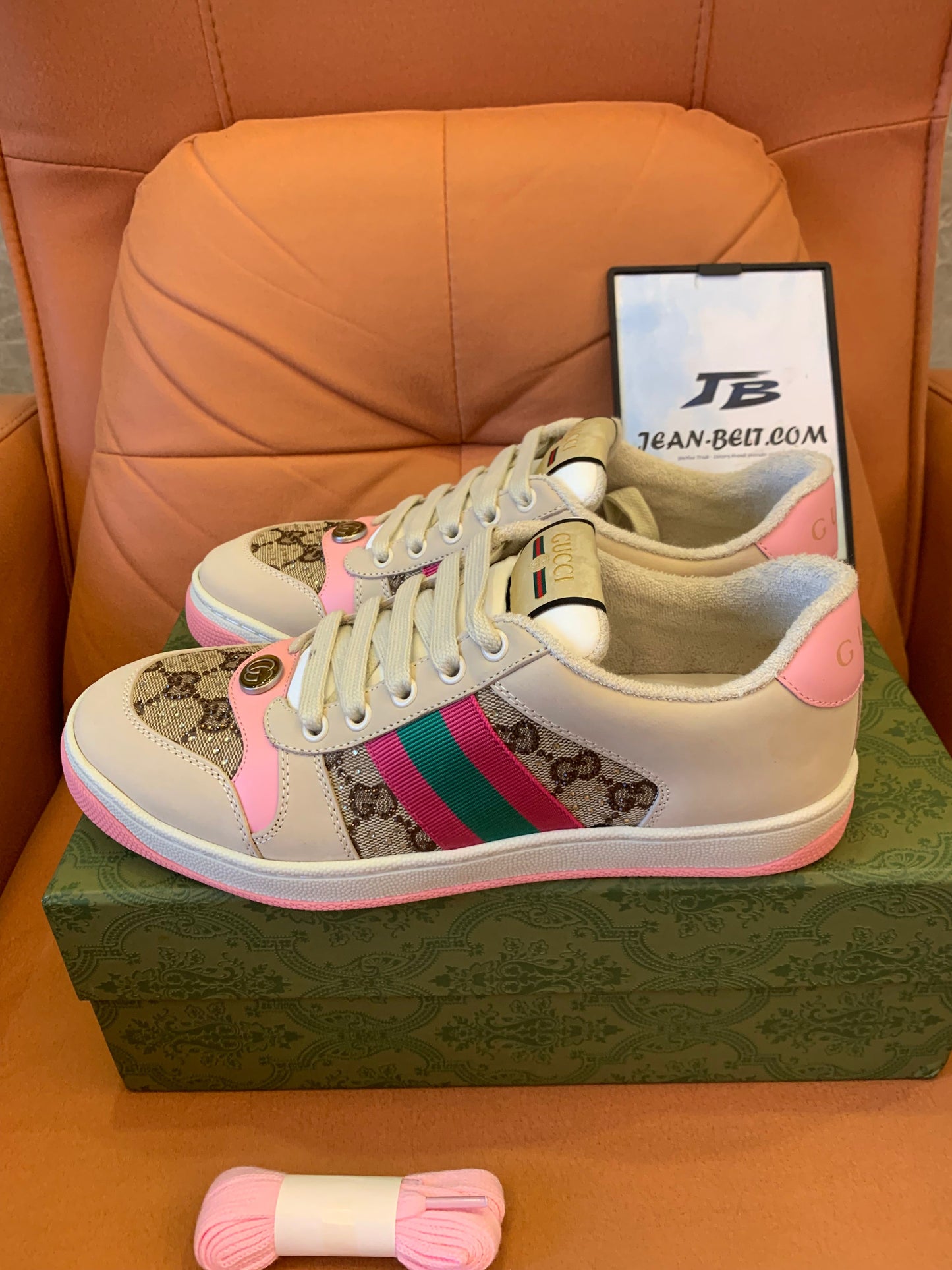 Gucci Screener distressed effect sneakers