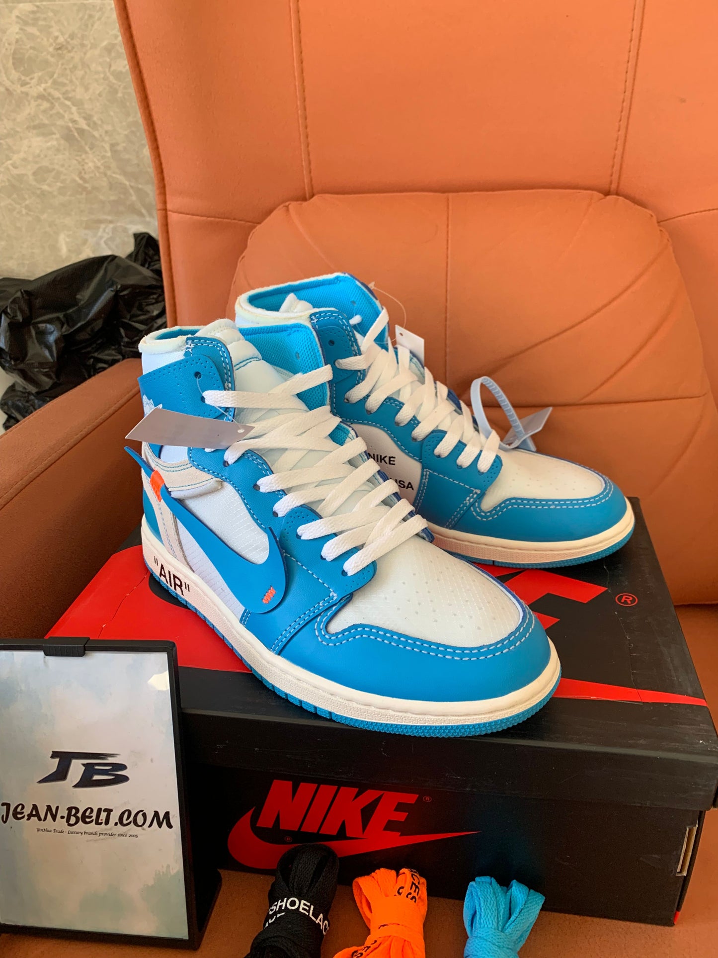 Nike Air Jordan 1 Retro  x Off-White "UNC" shoes