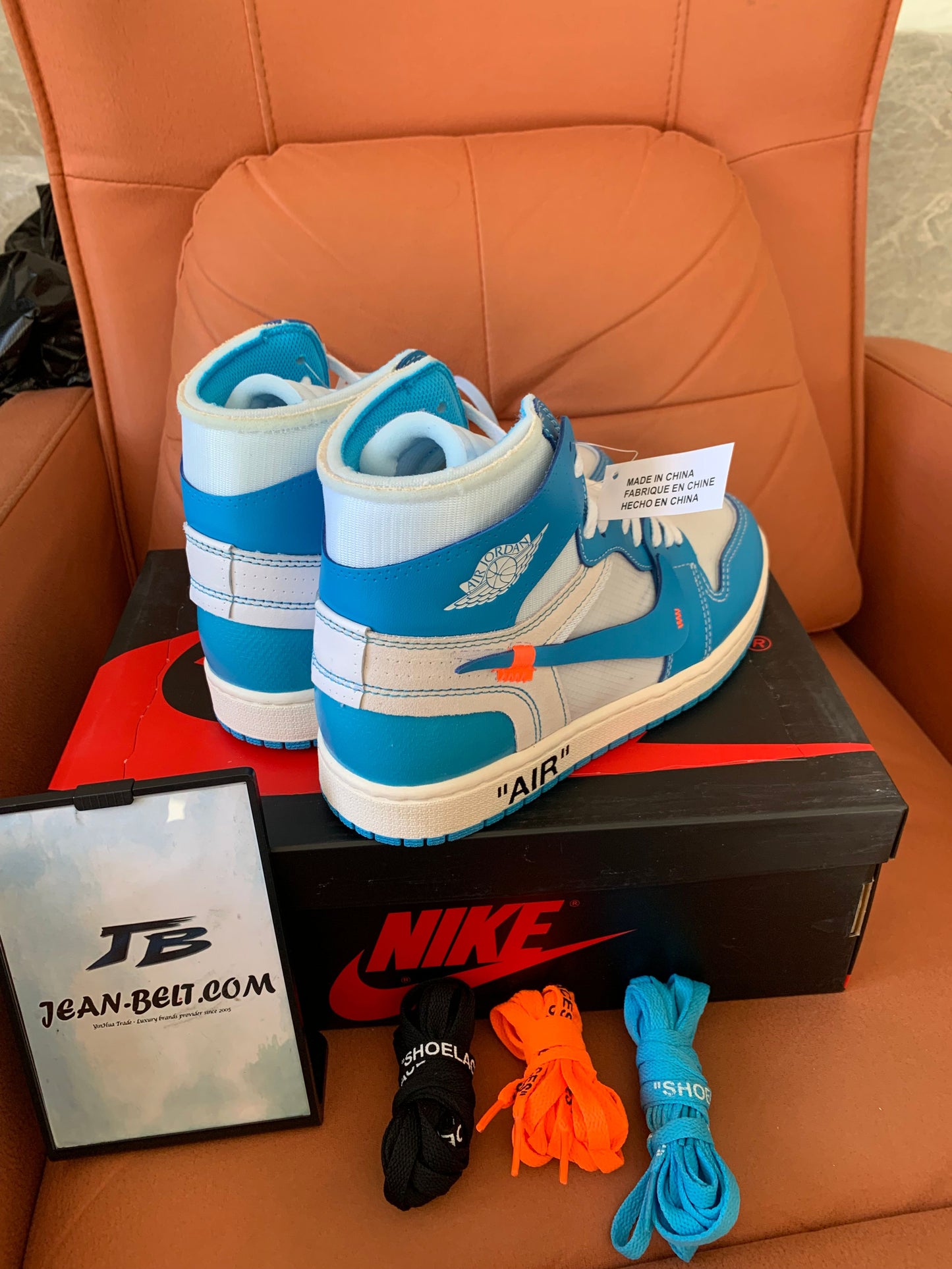 Nike Air Jordan 1 Retro  x Off-White "UNC" shoes