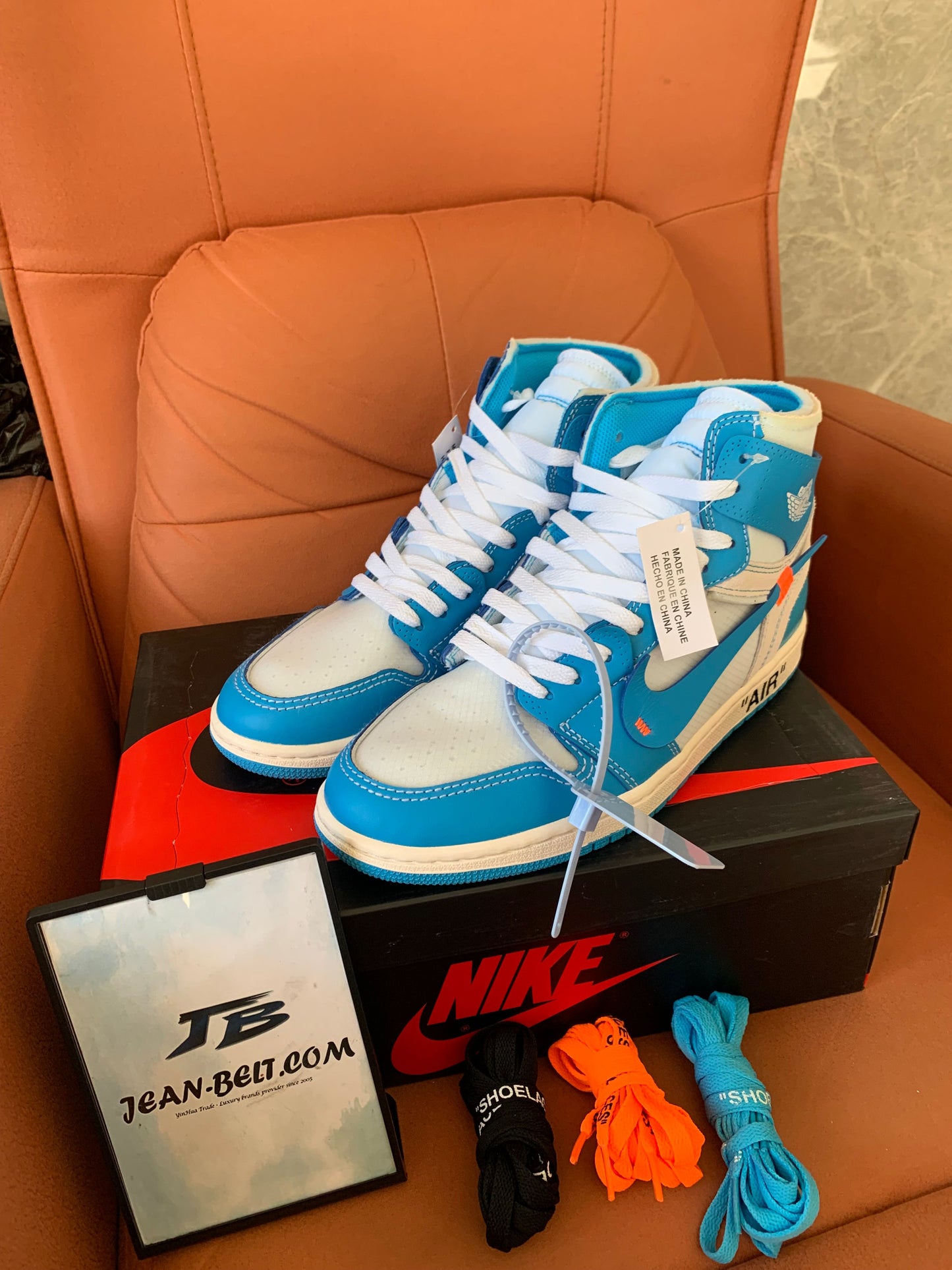 Nike Air Jordan 1 Retro  x Off-White "UNC" shoes