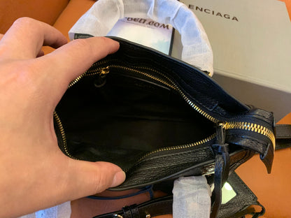 Balenciaga motorcycle bag black