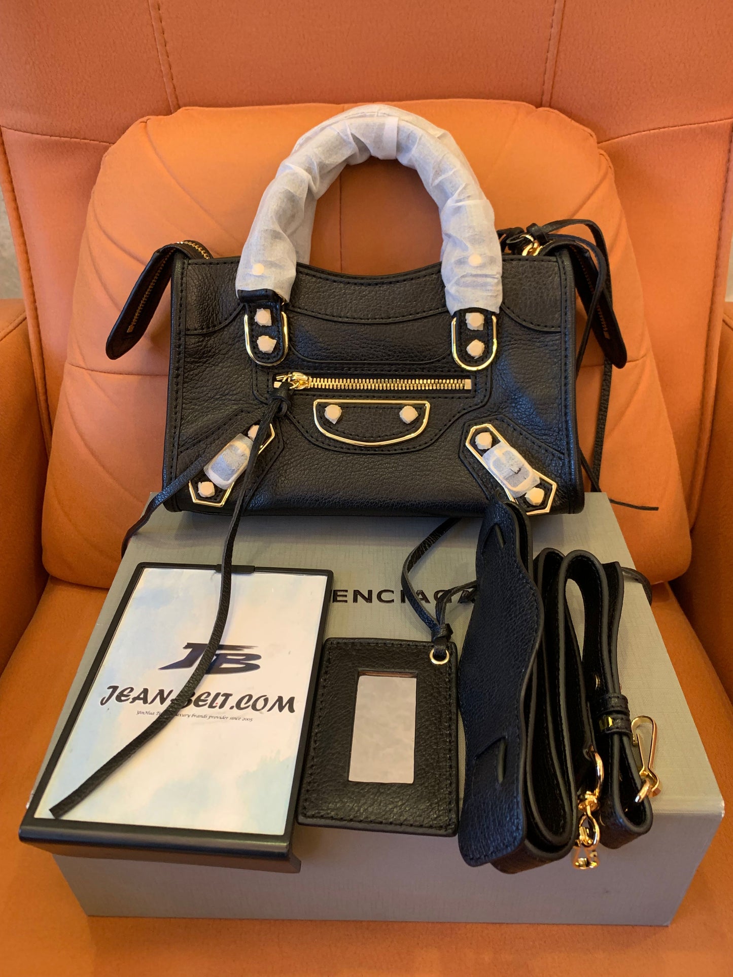 Balenciaga motorcycle bag black