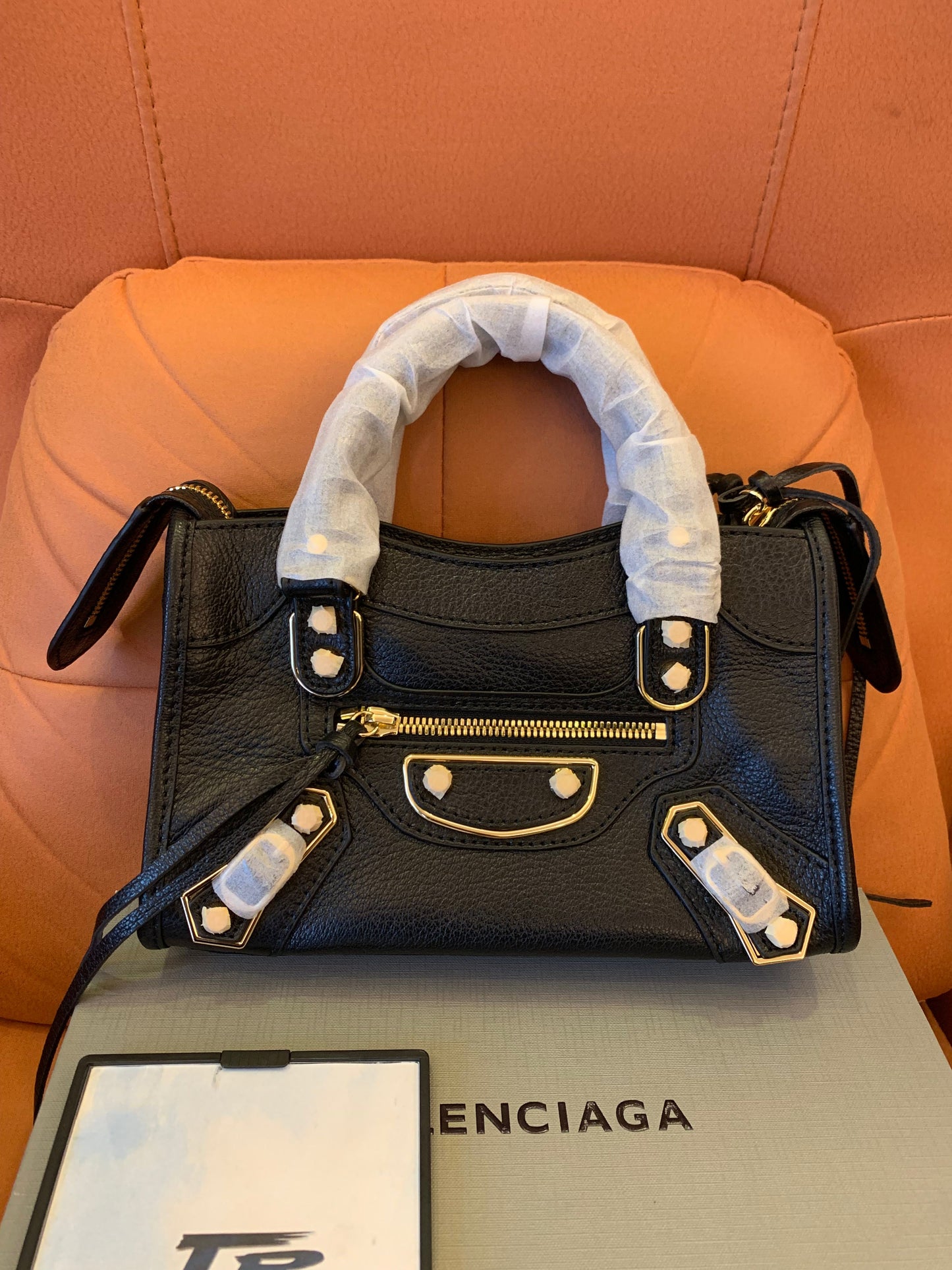 Balenciaga motorcycle bag black