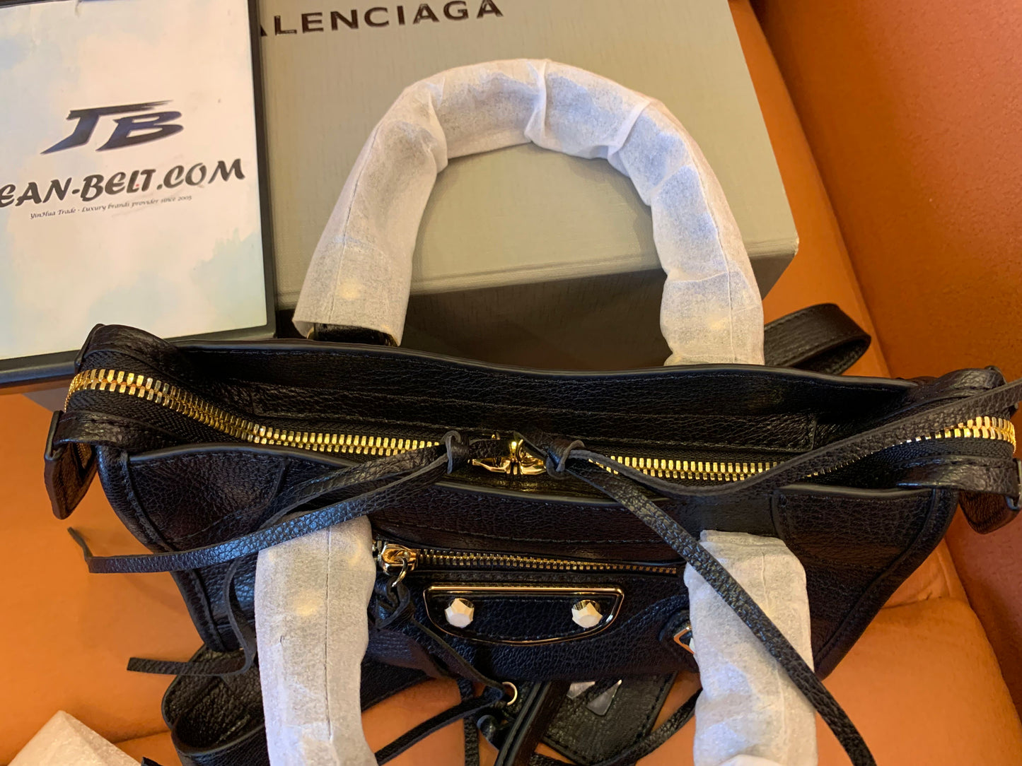 Balenciaga motorcycle bag black