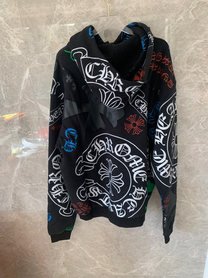 Chrome Hearts multicolor print hoodie