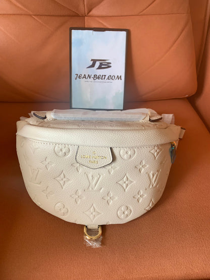 Louis Vuitton empreinte bum bag creme white