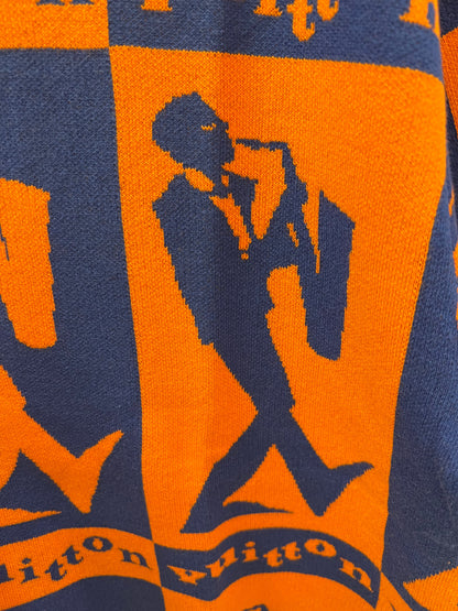 Louis Vuitton orange and blue jazz graphic t-shirt