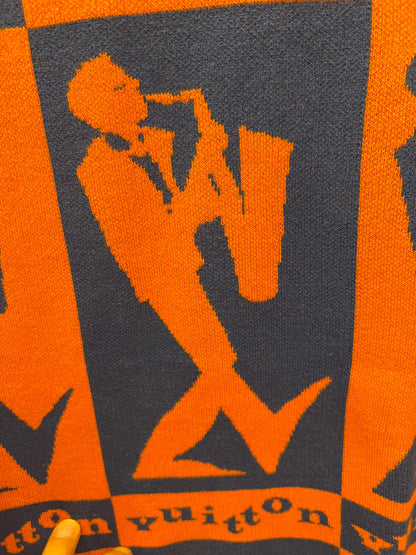 Louis Vuitton orange and blue jazz graphic t-shirt