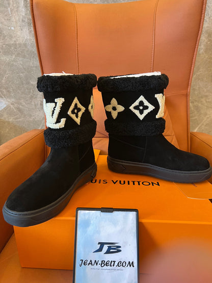 Louis Vuitton snowdrop ankle boots women's black