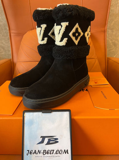 Louis Vuitton snowdrop ankle boots women's black