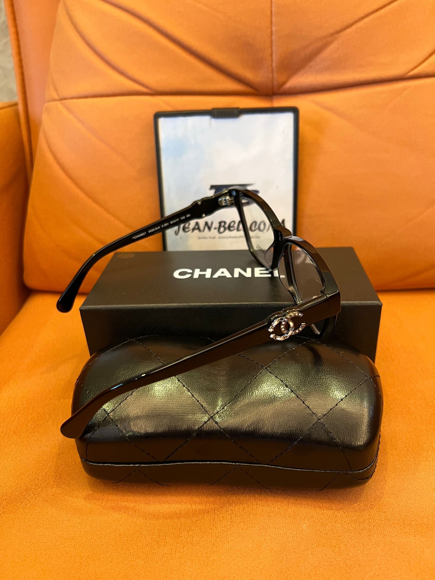 Chanel rectangular eyeglasses - black frame