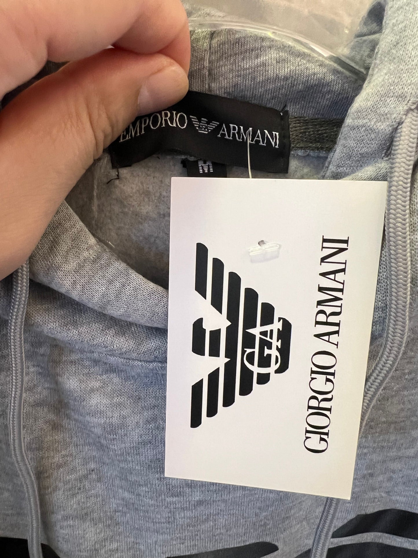 Emporio Armani grey hoodie and joggers set