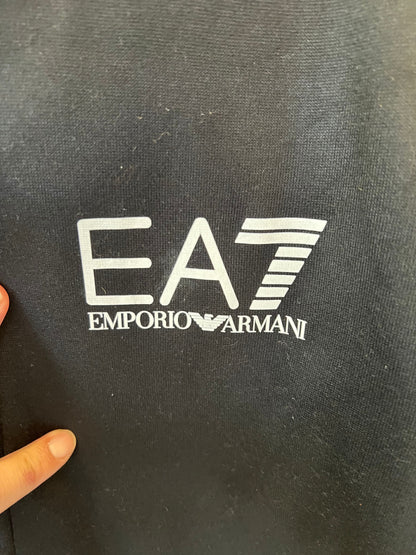 Emporio Armani EA7 black zip-up hoodie