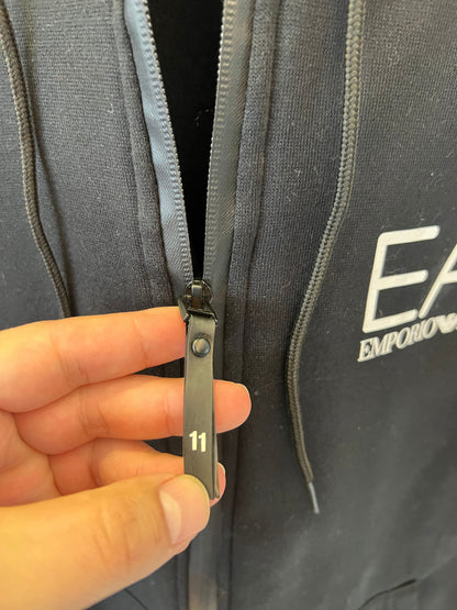 Emporio Armani EA7 black zip-up hoodie