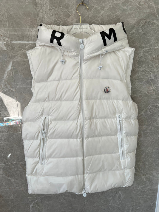 Moncler white down vest