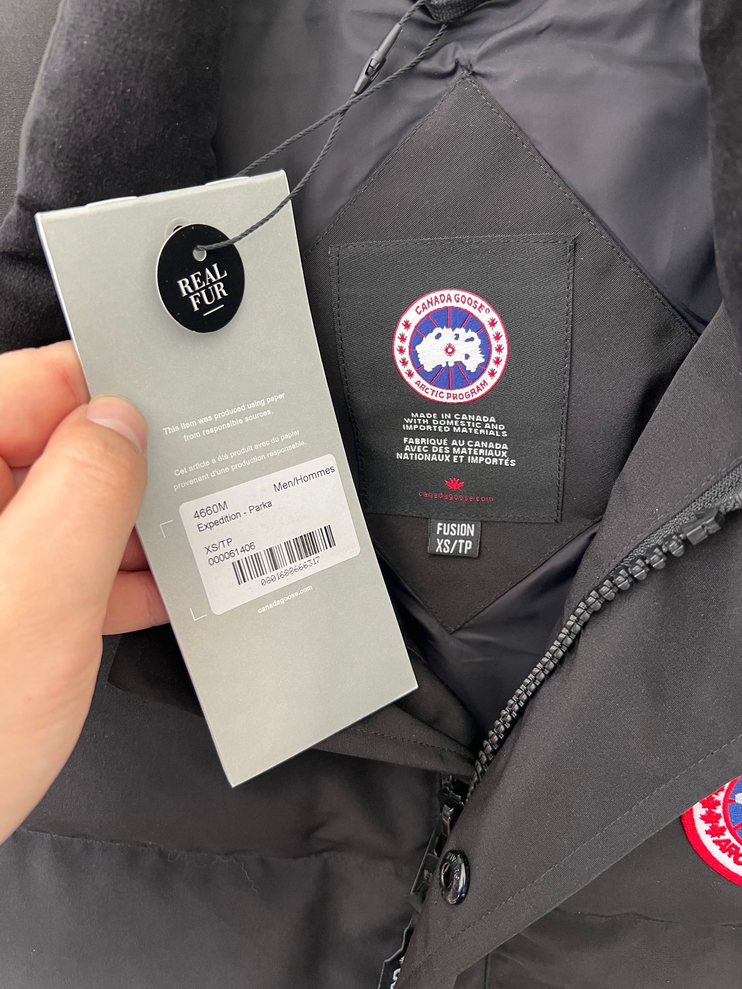 Canada Goose black down-filled vest