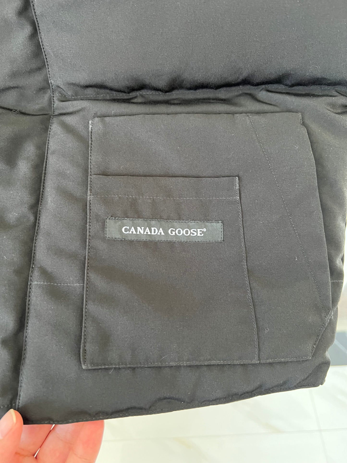 Canada Goose black down-filled vest