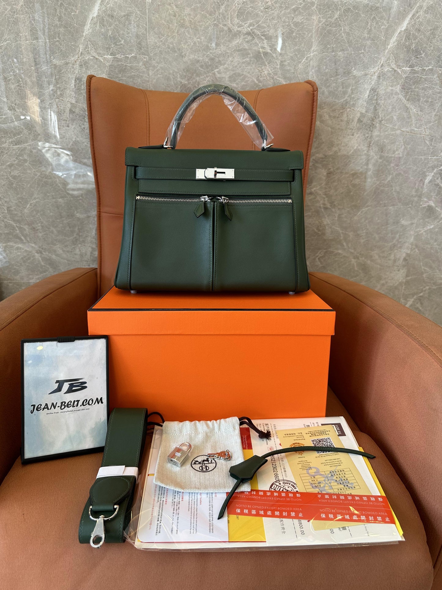 [Full Handmade]Hermes kelly lakis 28 swift handbag full handmade green