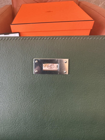 [Full Handmade]Hermes kelly lakis 28 swift handbag full handmade green