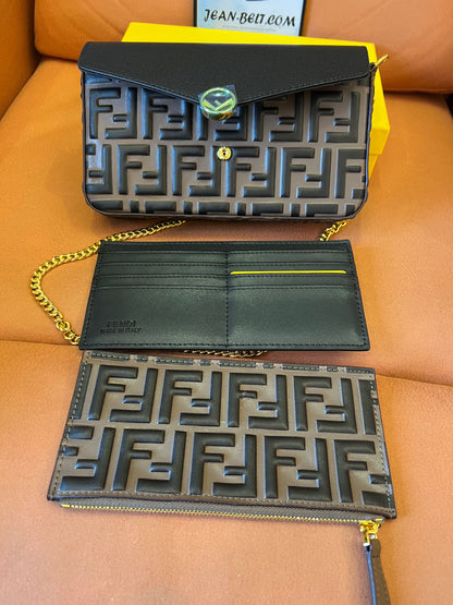 Fendi wallet on chain 3-piece set aaa quality