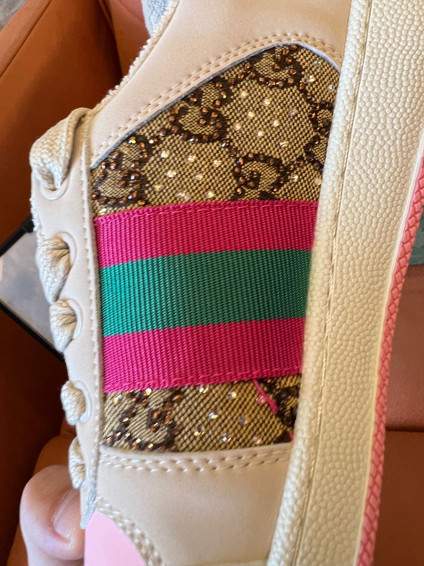 Gucci Screener women's sneakers with crystals