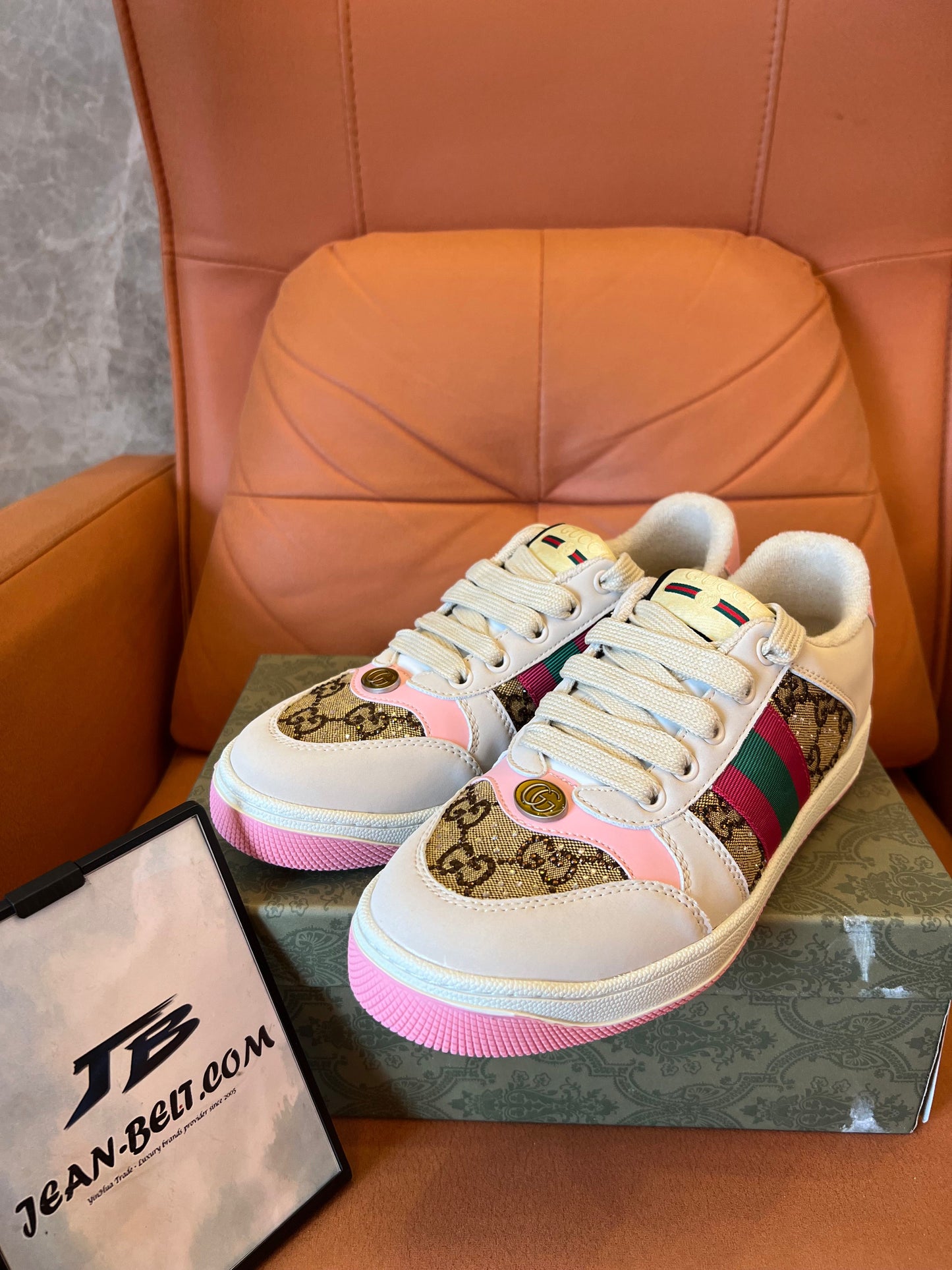 Gucci Screener women's sneakers with crystals