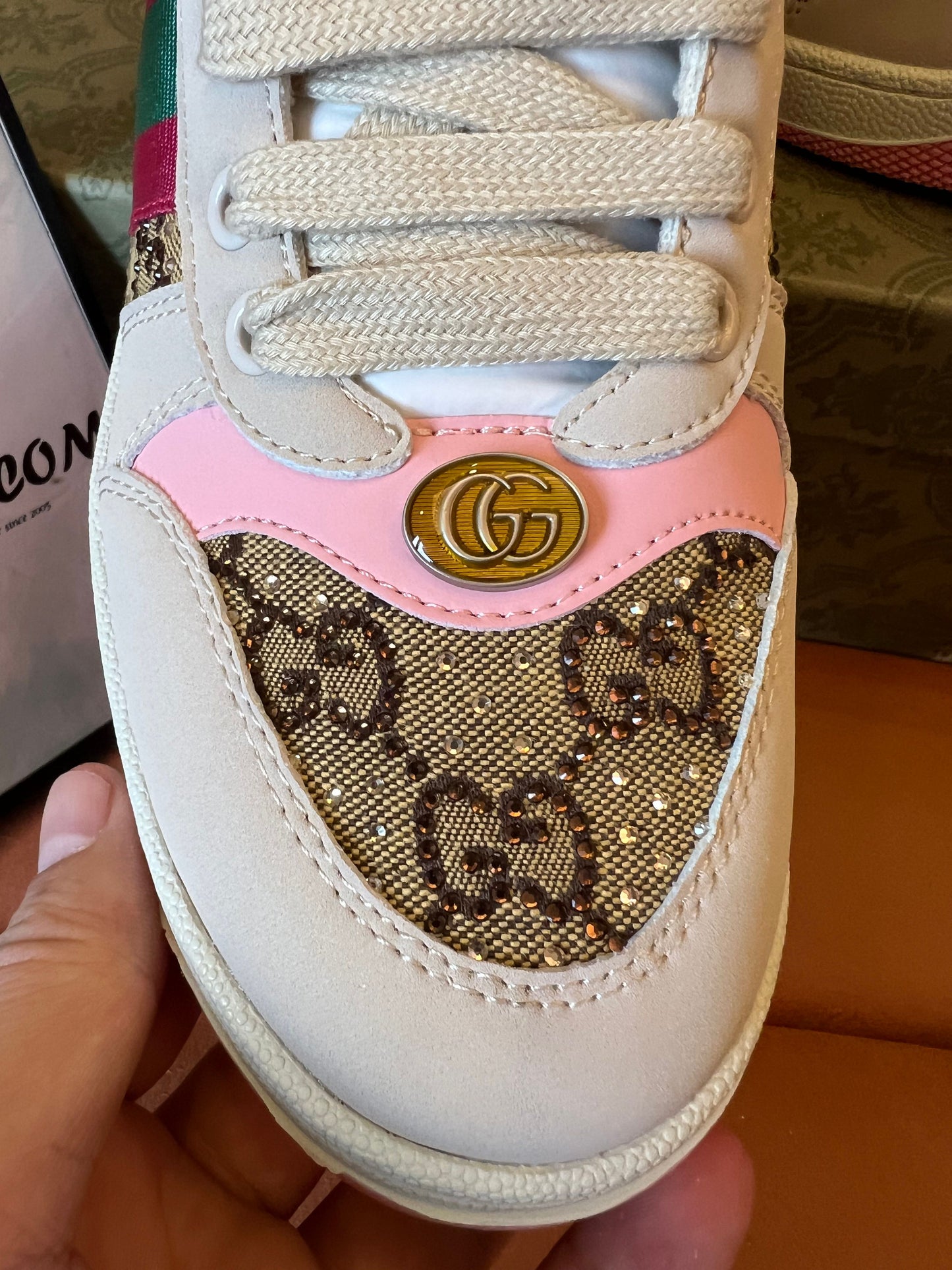 Gucci Screener women's sneakers with crystals