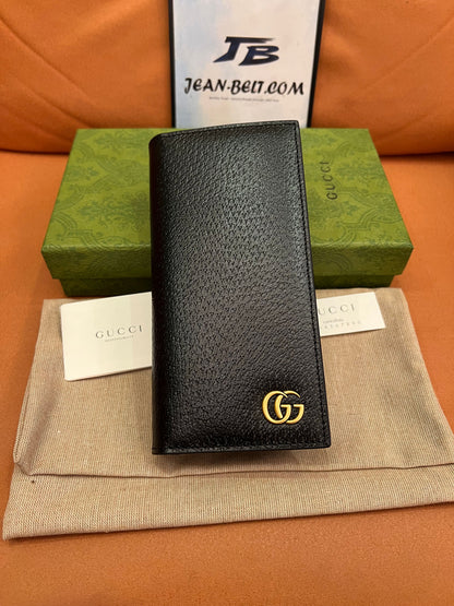 Gucci GG logo black leather key case