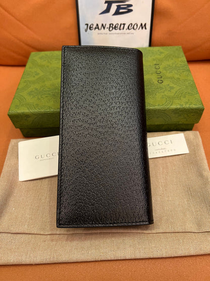 Gucci GG logo black leather key case