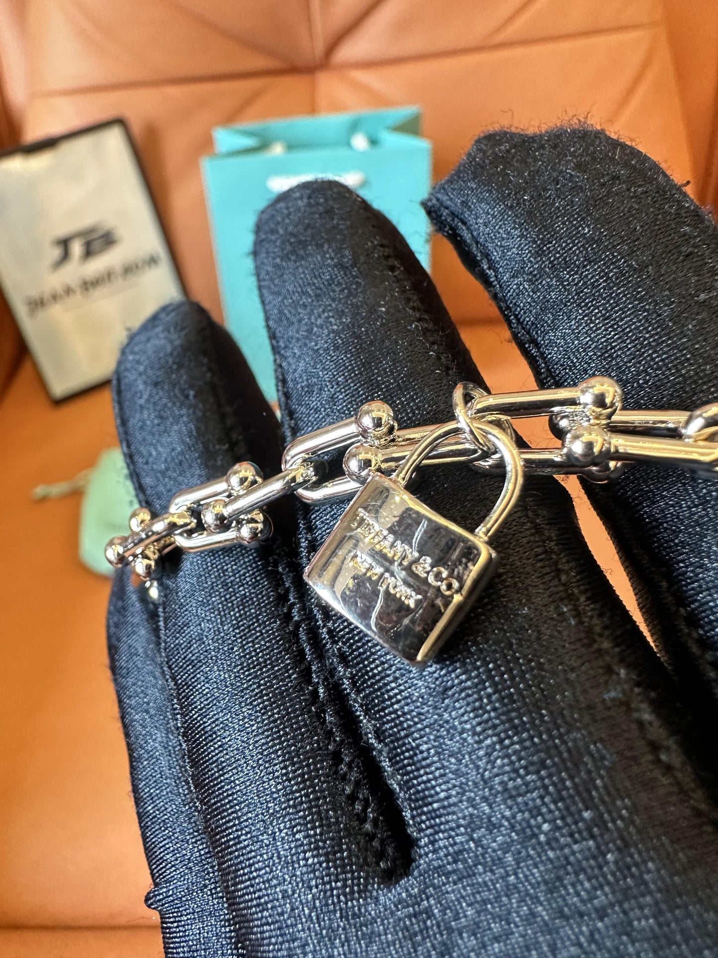 Tiffany & Co. double chain lock bracelet