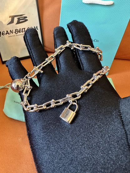 Tiffany & Co. double chain lock bracelet