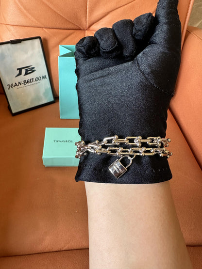 Tiffany & Co. double chain lock bracelet