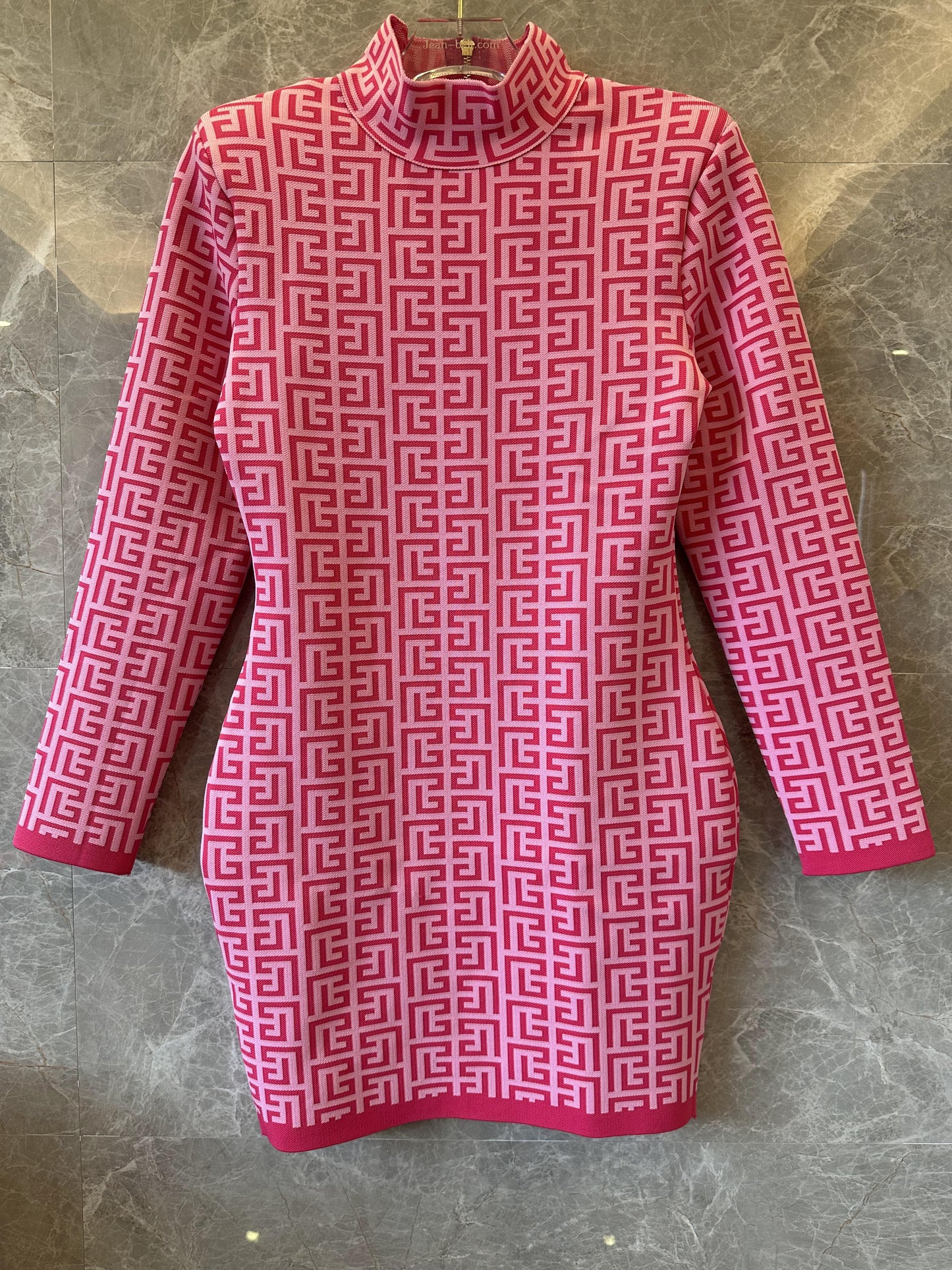 Givenchy pink monogram turtleneck dress