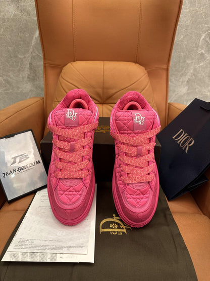 Dior BY ERL B9S skater sneaker, limited edition fuchsia kumo cannage satin