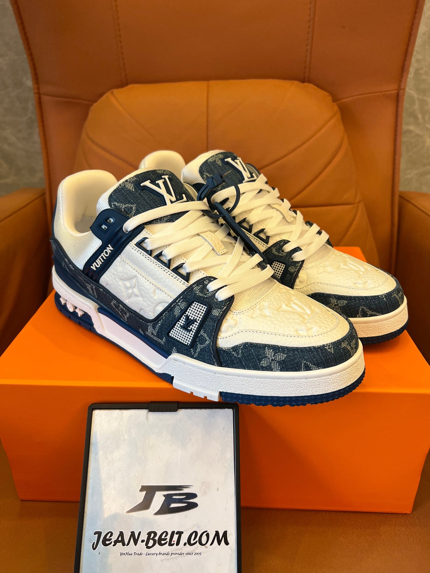 Louis Vuitton sneakers jean blue