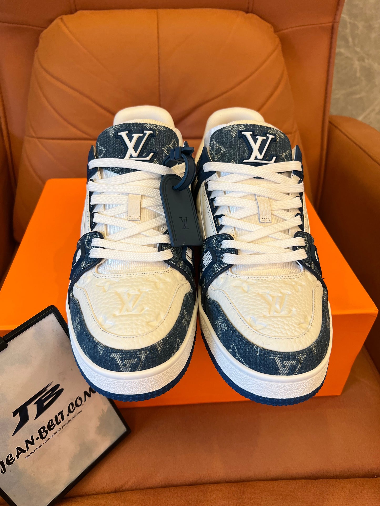 Louis Vuitton sneakers jean blue