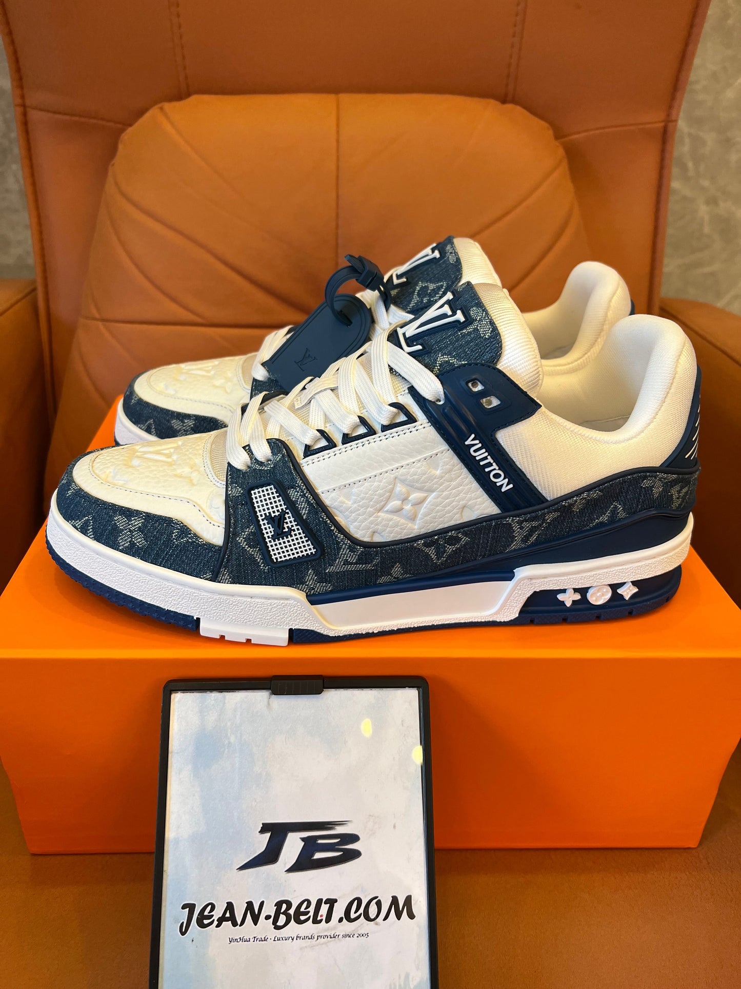 Louis Vuitton sneakers jean blue