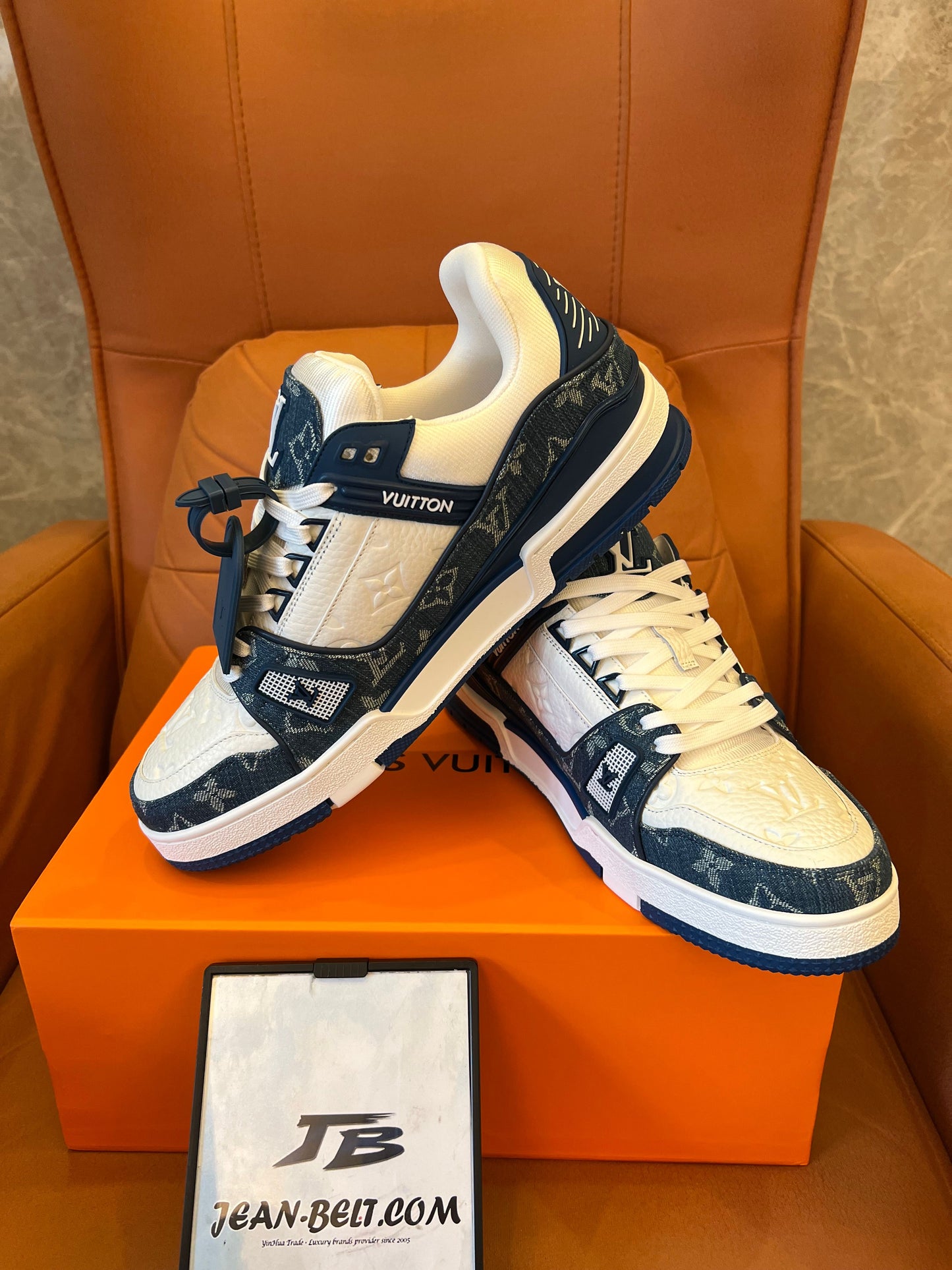 Louis Vuitton sneakers jean blue