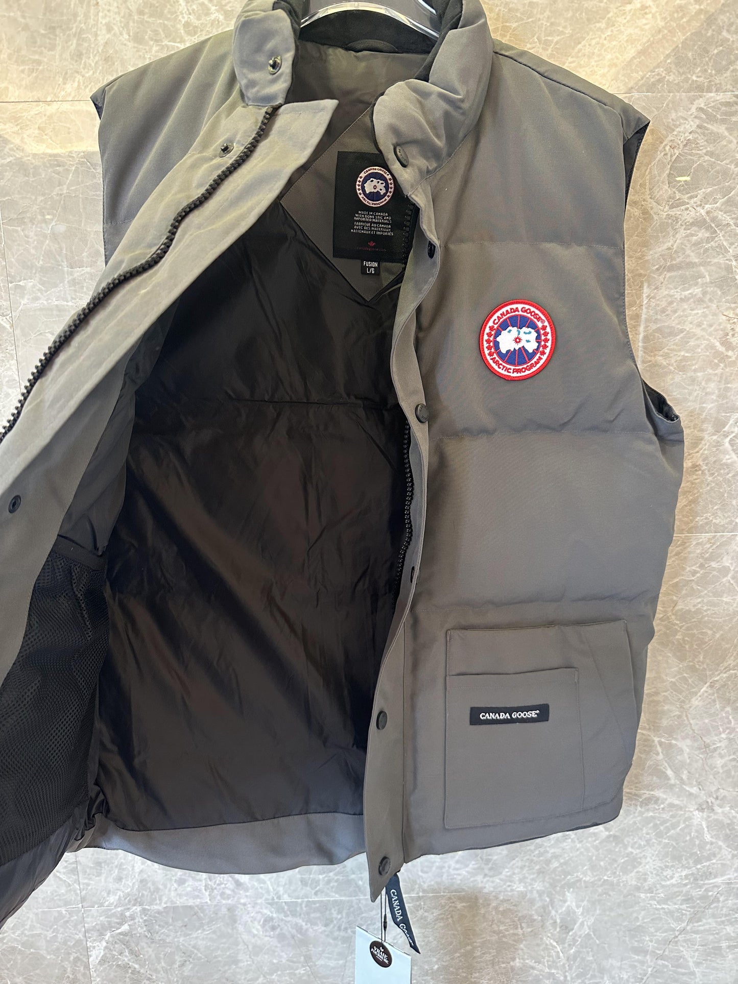 Canada Goose black down-filled vest