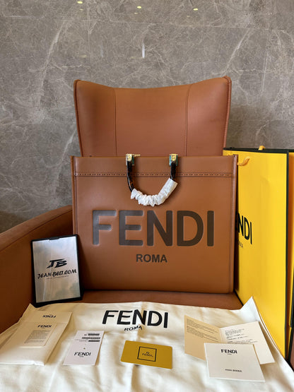 Fendi sunshine tote large / small brown