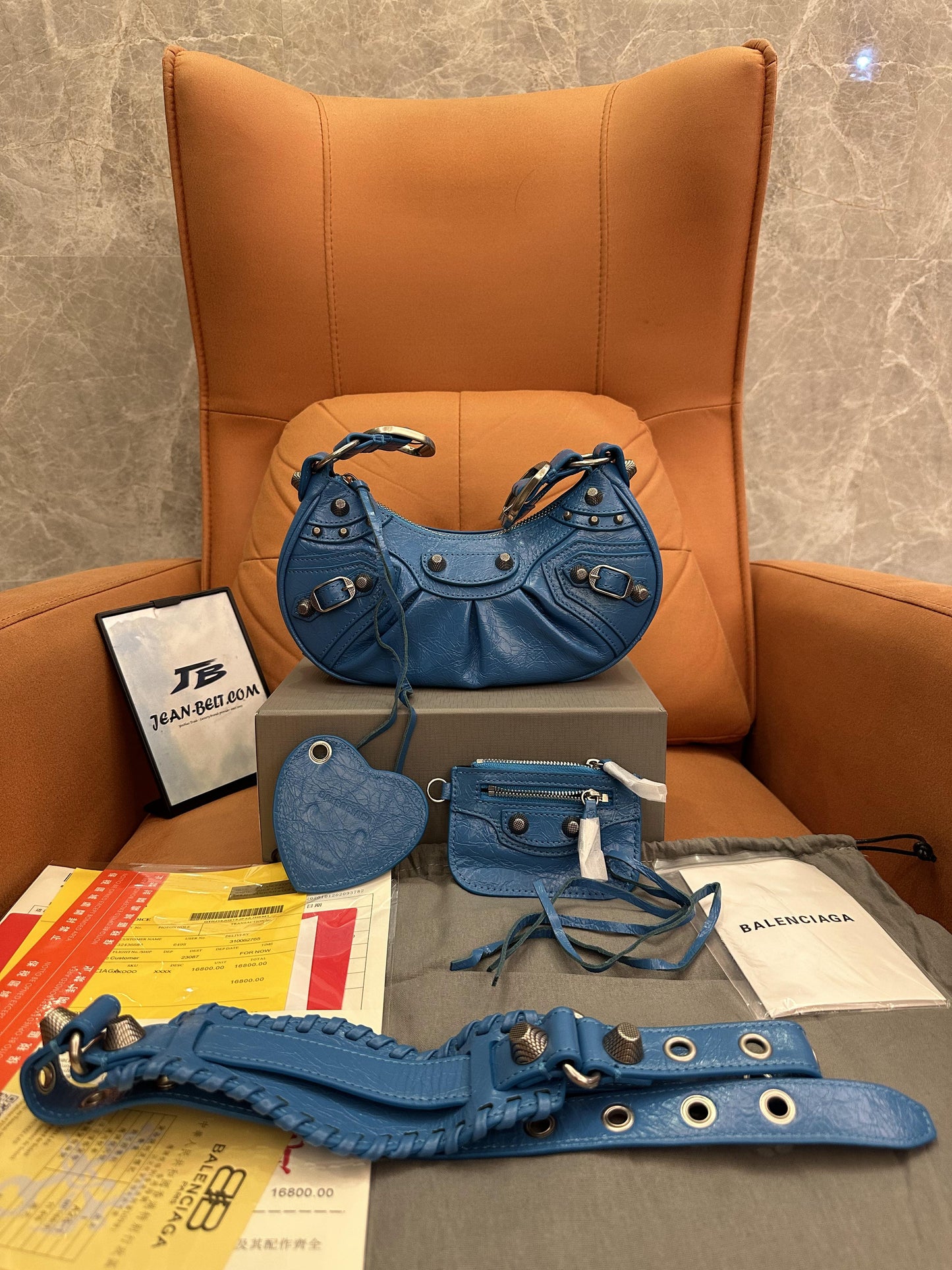 Balenciaga le cagole handbag blue