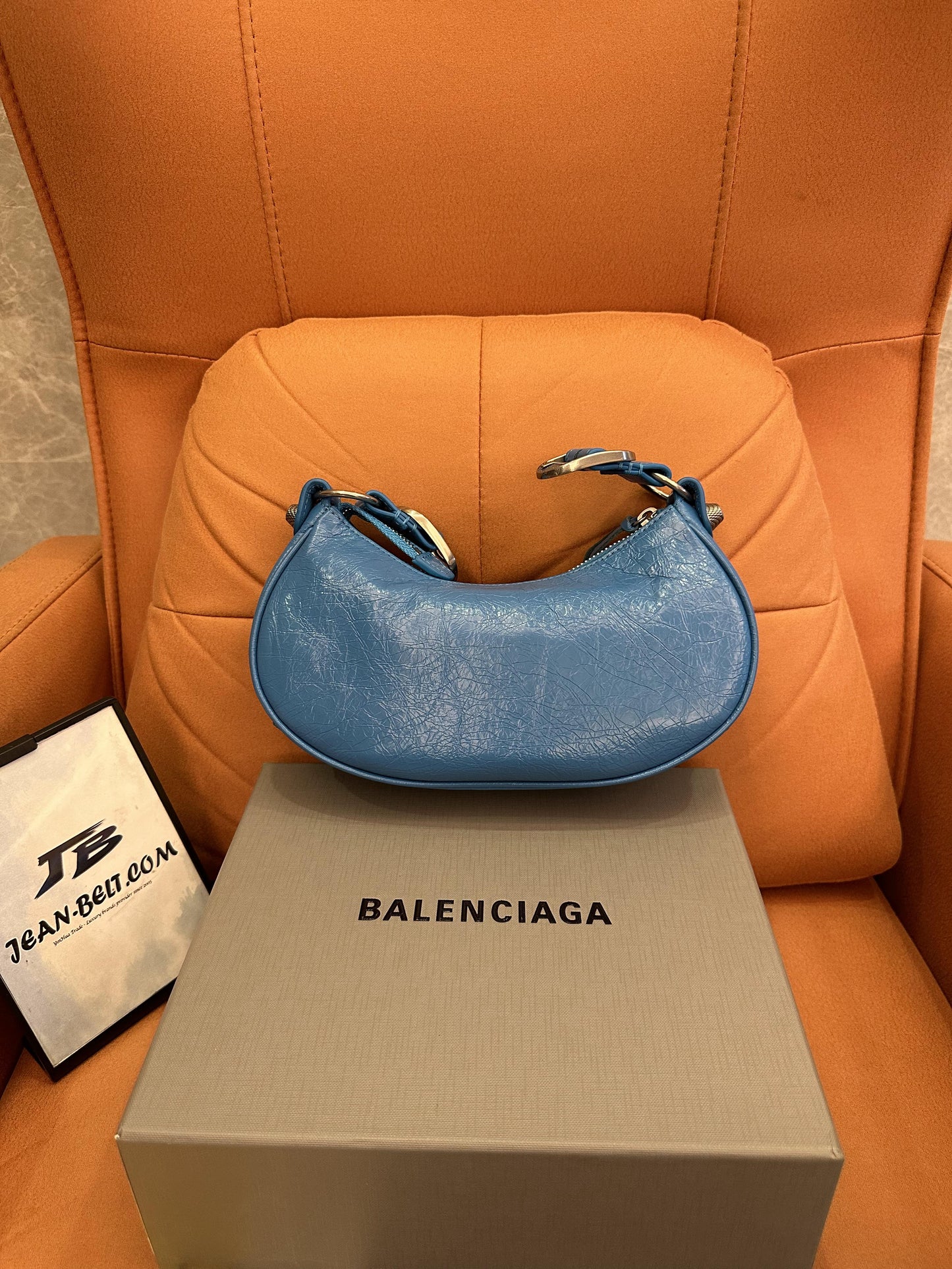 Balenciaga le cagole handbag blue