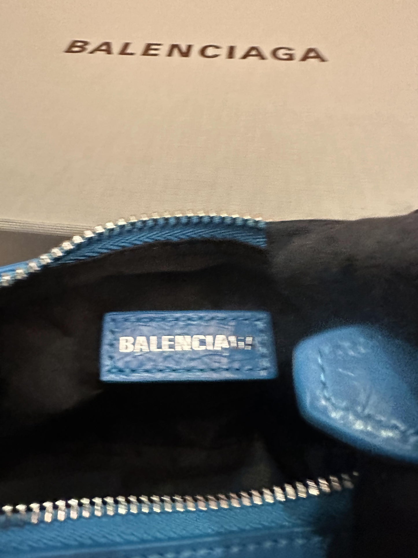 Balenciaga le cagole handbag blue