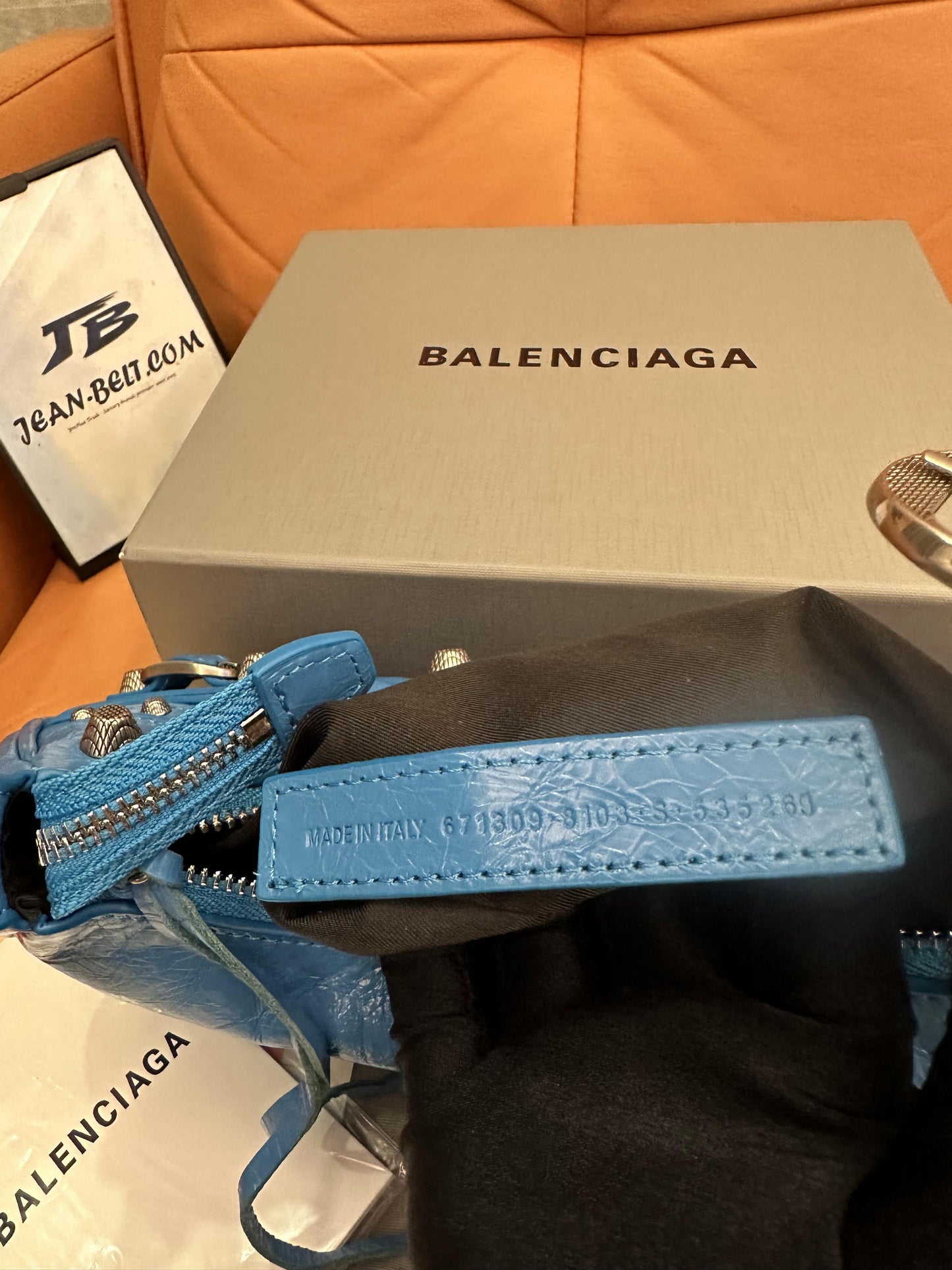 Balenciaga le cagole handbag blue