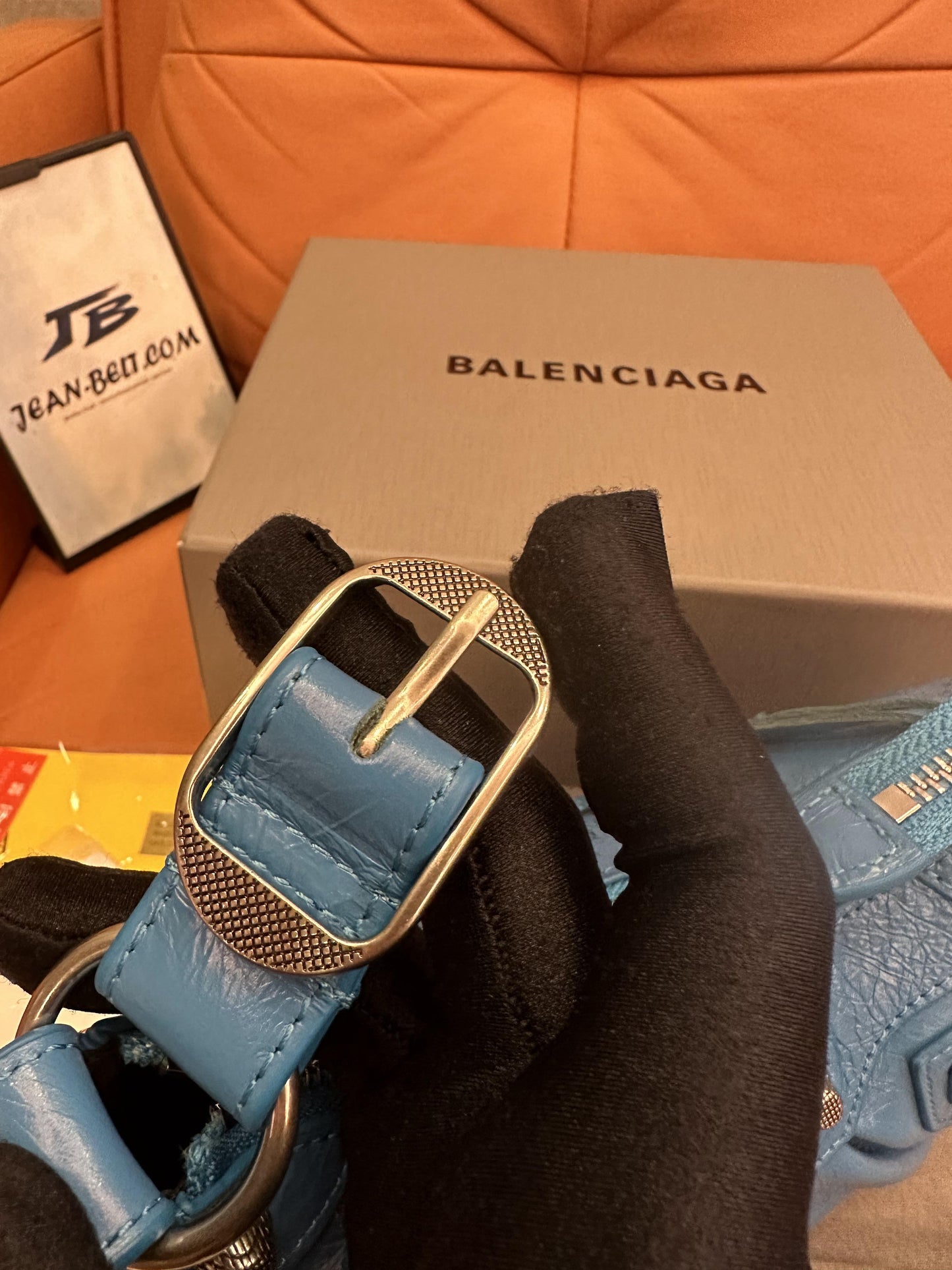 Balenciaga le cagole handbag blue