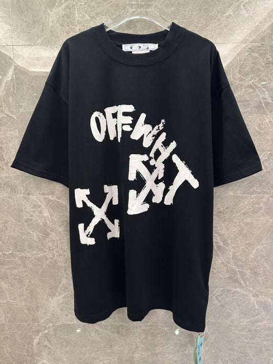 Off-White men’s graffiti arrows logo t-shirt in black